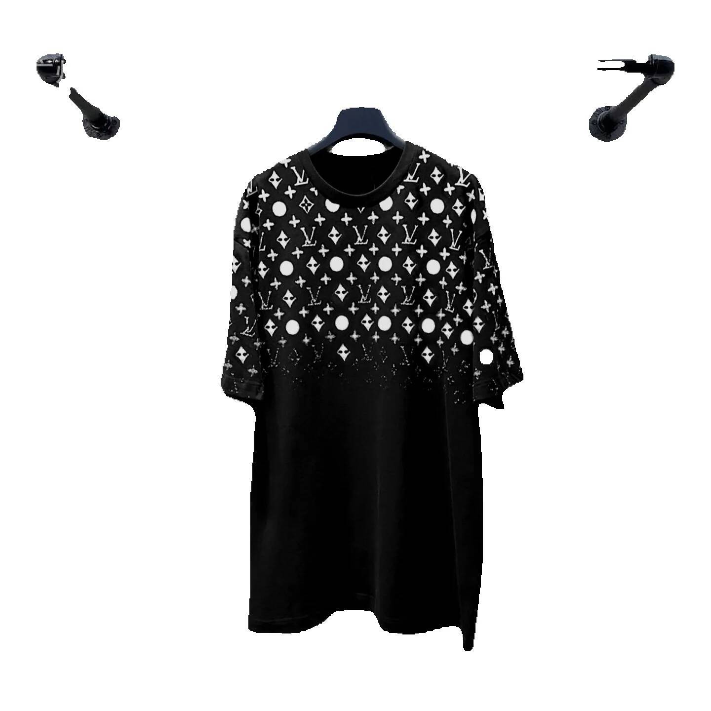 High-end men's short-sleeve cotton trendy L-brand heavyweight T-shirt, unisex half-sleeve top