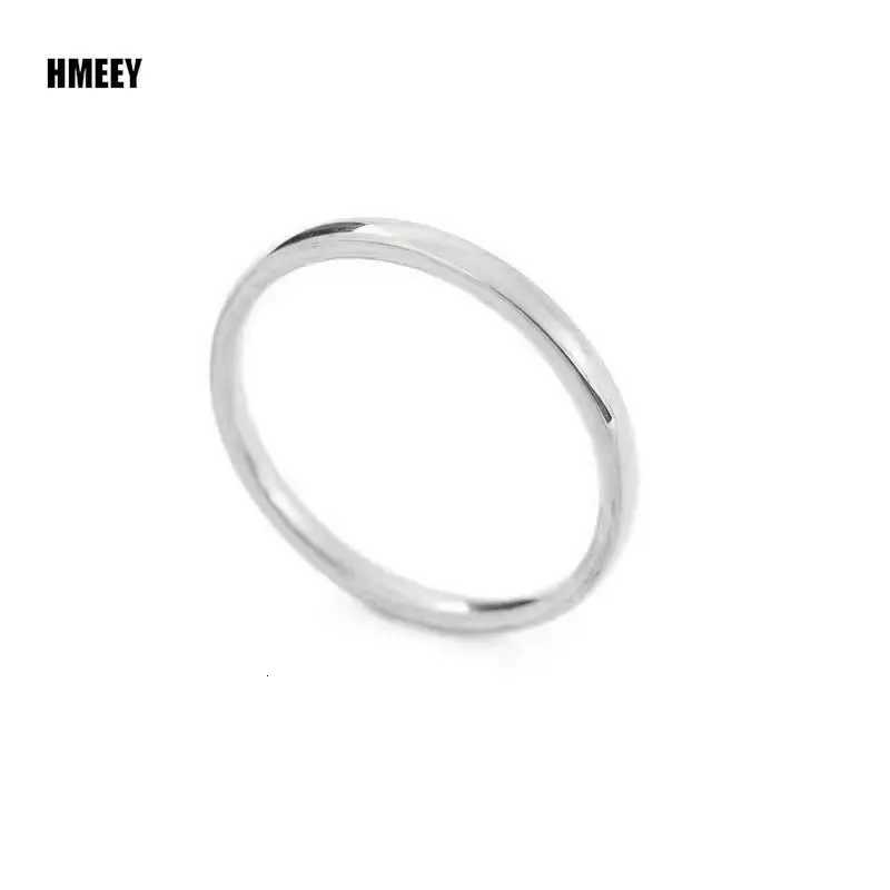 HMEEY 2mm Thin Stackable Ring Stainless Steel Plain Band Knuckle Midi Ring for Women Girl Size 3-12 H260320 - view 7