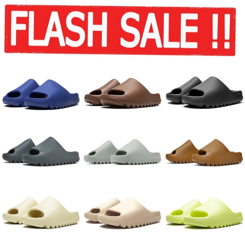 Free Shipping Designer Slides for Men Women Sandblasting Onyx Black Pure Sand Bone Stone Slate Grey Slippers Slides 37-48