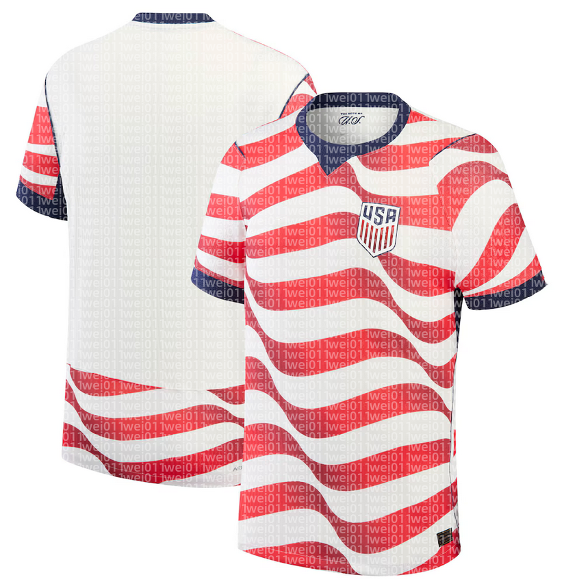 2026 World Cup Custom USMNT Soccer Jersey Tyler Adams Folarin Balogun Christian Pulisic Giovanni Reyna Weston McKennie Timothy Weah Sergino Dest Chris