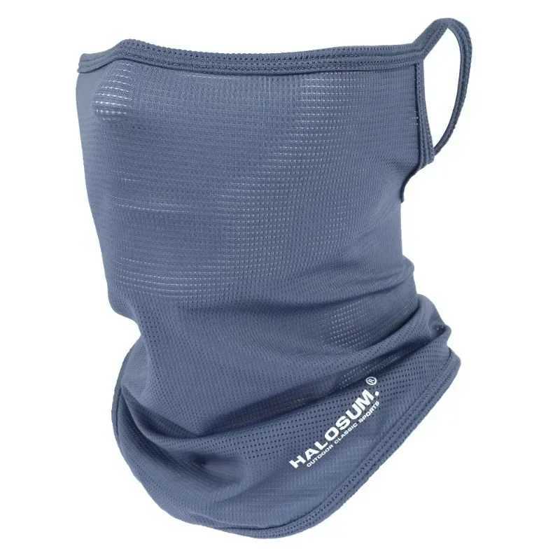 Ice Silk Fishing Cycling Bandana Mesh Face Cover Half Mask Hang-Ear Neck Gaiter Cool Tube Scarf Sport Running Hiking Hunting M260320
