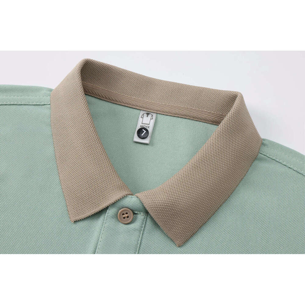 Noble Crocodile Short Sleeve Summer New Turn-Down Collar Men's Business Polo Shirt designer LANTI KAST hoodie Silk Casual Simple T-Shirt Trendy M