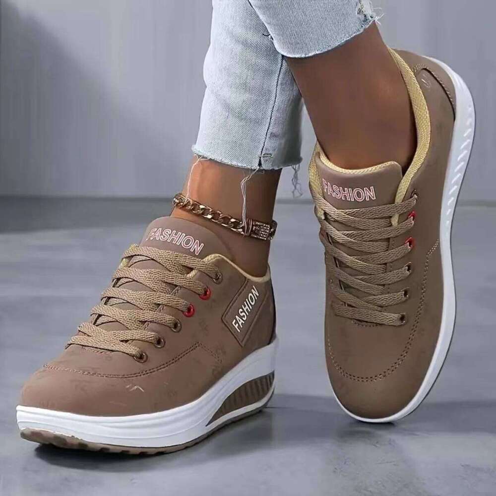 Woman's Casual Leather Swing Shoes Ladies Moccasins Breathable Women Platform Sneakers Zapatos Mujer 26Y0320