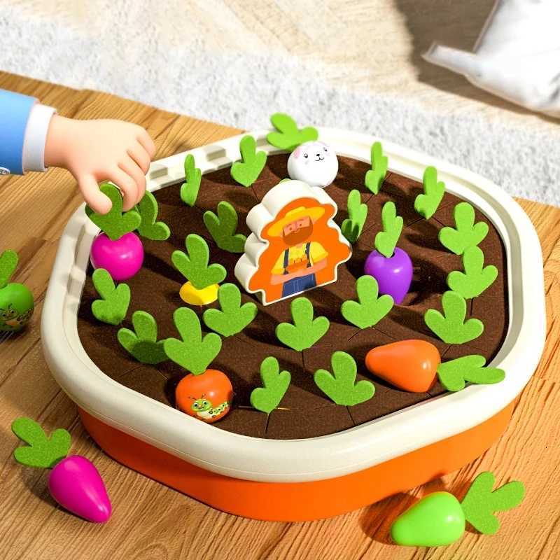 Baby Montessori Toys For Toddler Toys Educational Colorful Shape Toy Pull Carrot Set Counting Discouvery Toys For Kids Learning Y260319