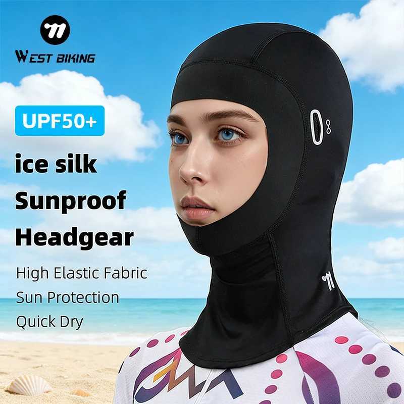 WEST BIKING Summer Sunscreen Balaclava UPF50 Ice Silk Full Face Cycling Mask Running Fishing Climbing Motorcycle Bike gear M260320