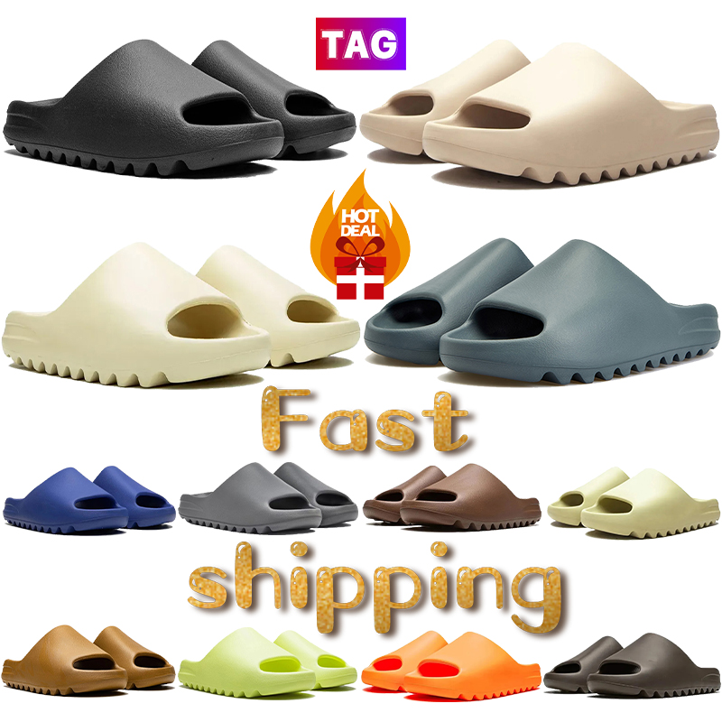 Designer slides for women men slippers Bone black Sand onyx Azure Flax green grey glow Resin Granite womens sandals mens classics slipper outdoor Summer sandal