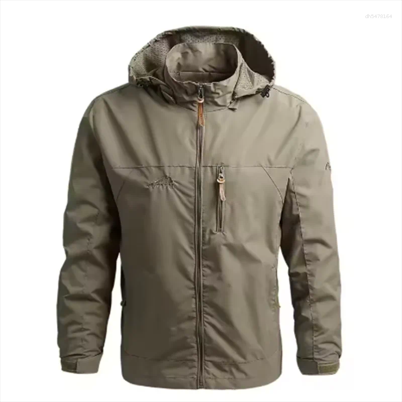 mens vests 2026 spring and autumn coat fashion mountain hooded hardshell jacket windbreaker outdoor blazer wear a001