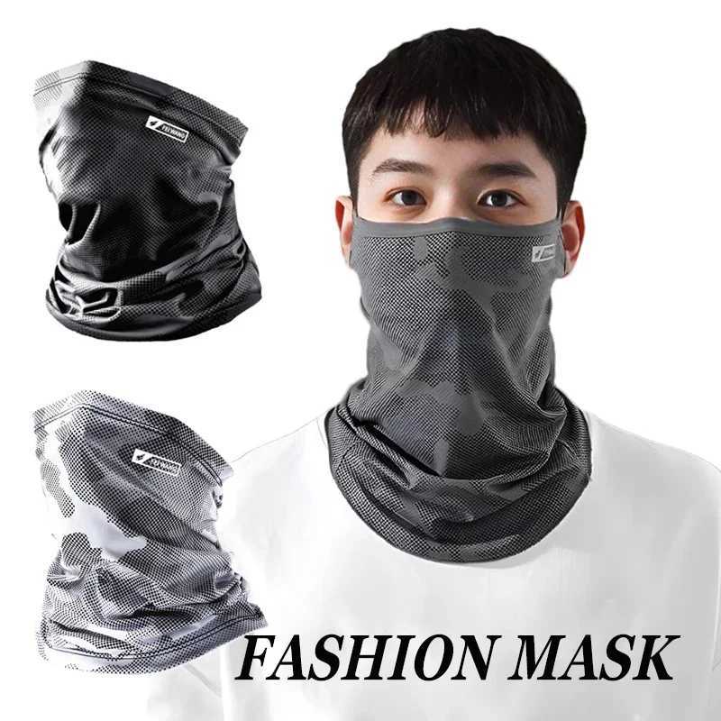 1 Set UV Protection Mask Ice Silk Arm Sleeve Breathable Mens Sports Arm Cover for Fishing Driving Cycling Sleeve and Mask M260320
