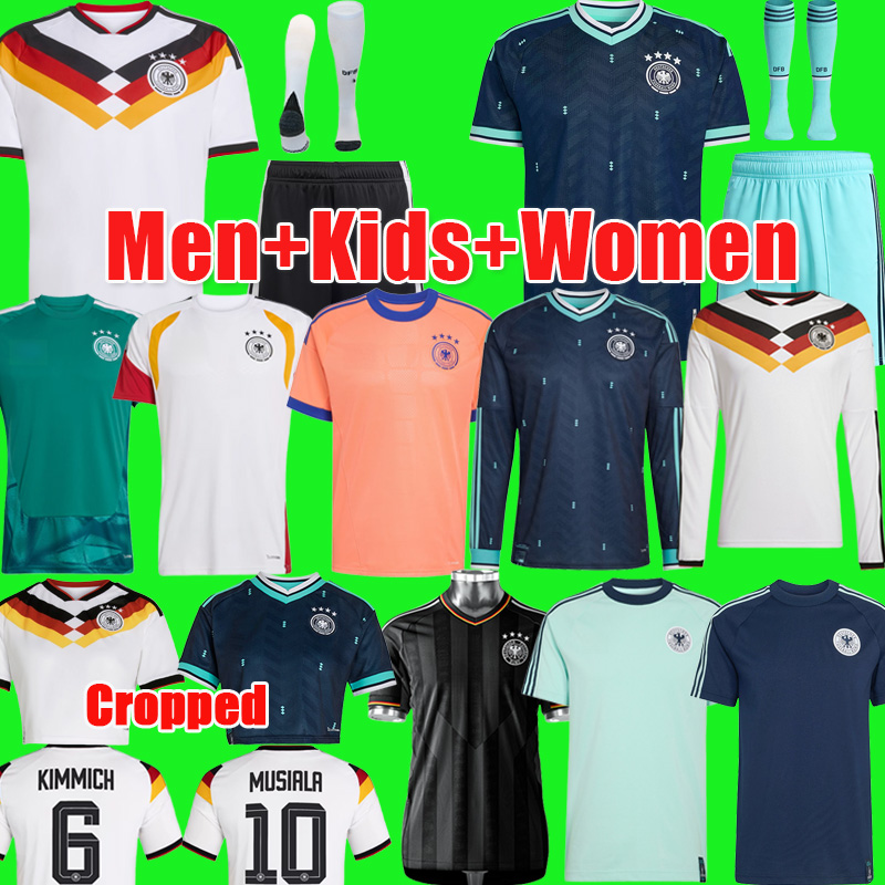 Germany 2026 World Cup 26 soccer jerseys Women cropped football shirts men kids kit set Deutschland HAVERTZ GNABRY Long sleeves goalkeeper training Third black away