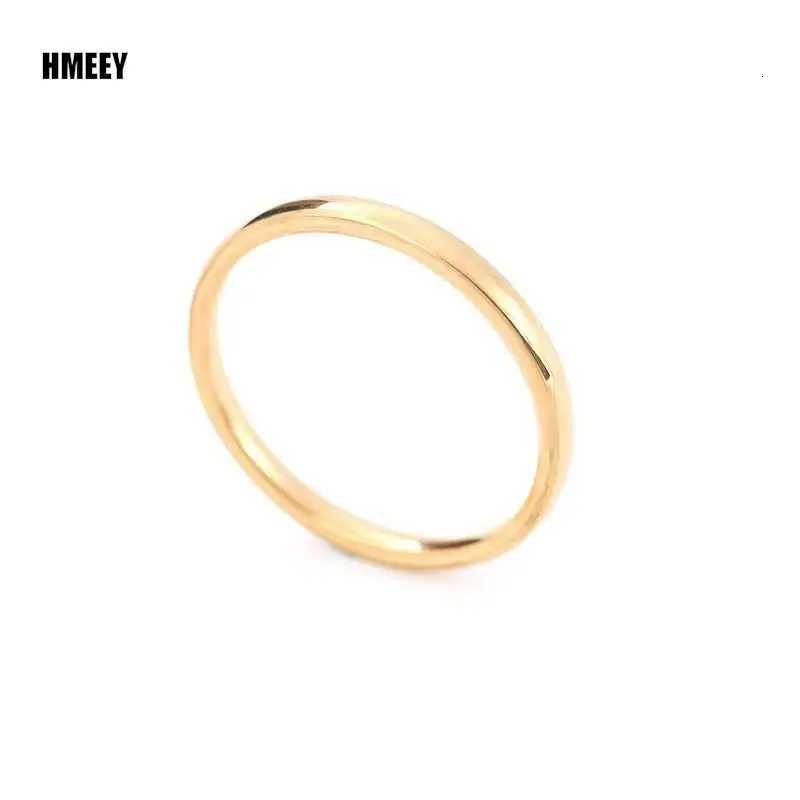 HMEEY 2mm Thin Stackable Ring Stainless Steel Plain Band Knuckle Midi Ring for Women Girl Size 3-12 H260320 - view 6