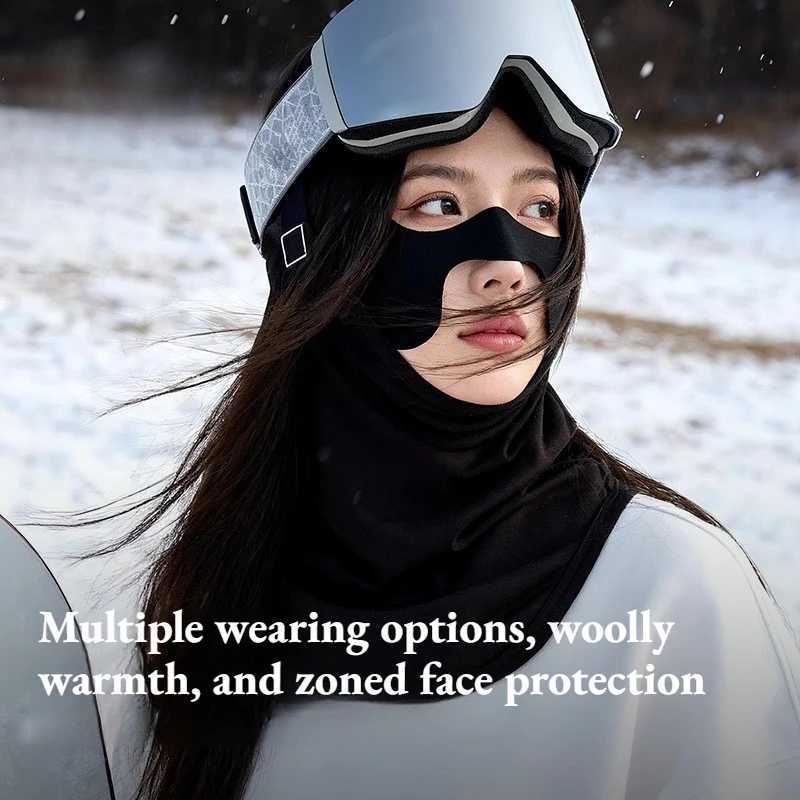 3D Cut Skiing Thermal Face Mask Windproof Warm Fleece Lined Breathable Anti UV Full Face Cover for Ski Cycling Outdoor Sports M260320