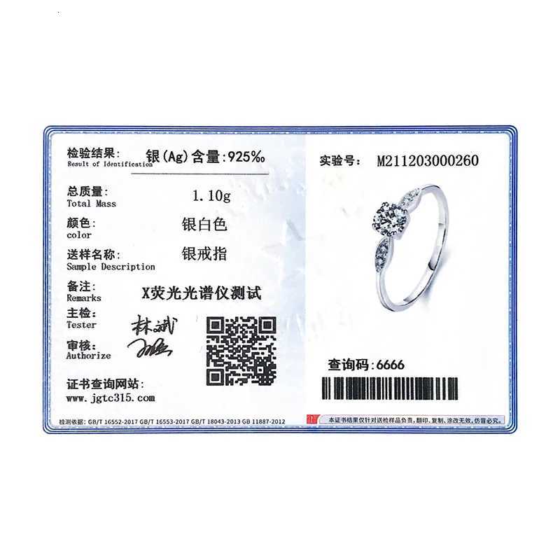Modian Romantic Wedding Ring real 925 Sterling Silver Round Zirconia Classic Finger Rings For Women Engagement Fine Jewelry Gift H260320 - view 7