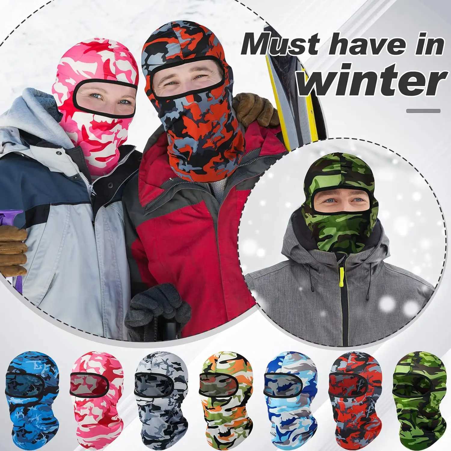 Balaclava For Women Cycling s Winter Ski Mask Helmet Liner Full Face Hat Warmer For Men Gorras Hombre UV Resistance M260320