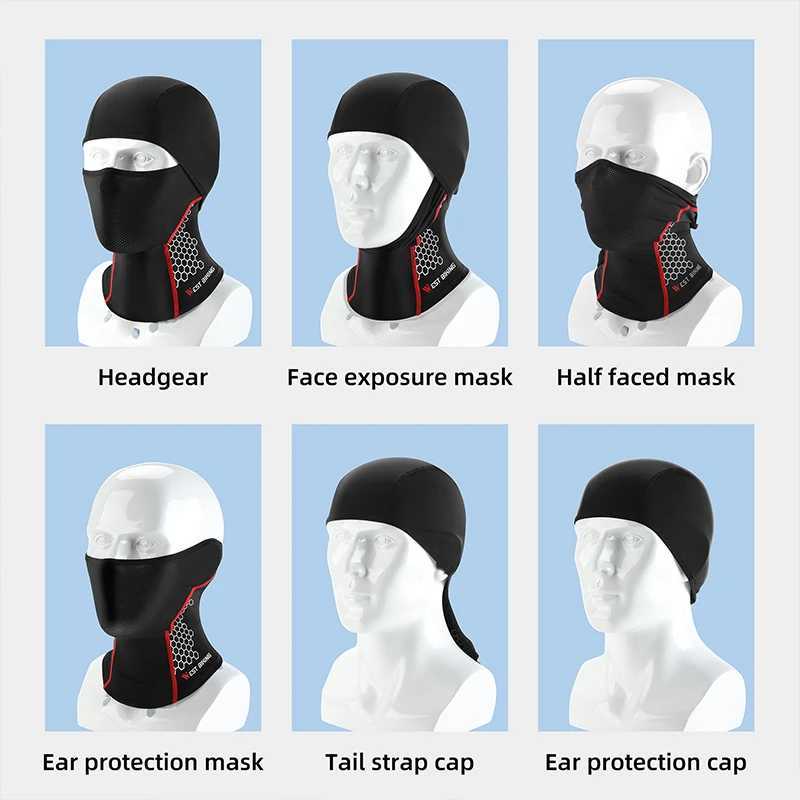 WEST BIKING Summer Balaclava Ice Silk Breathable Full Face Mask UPF50 Cycling Bicycle gear Bike Helmet Liner Sport Gear M260320