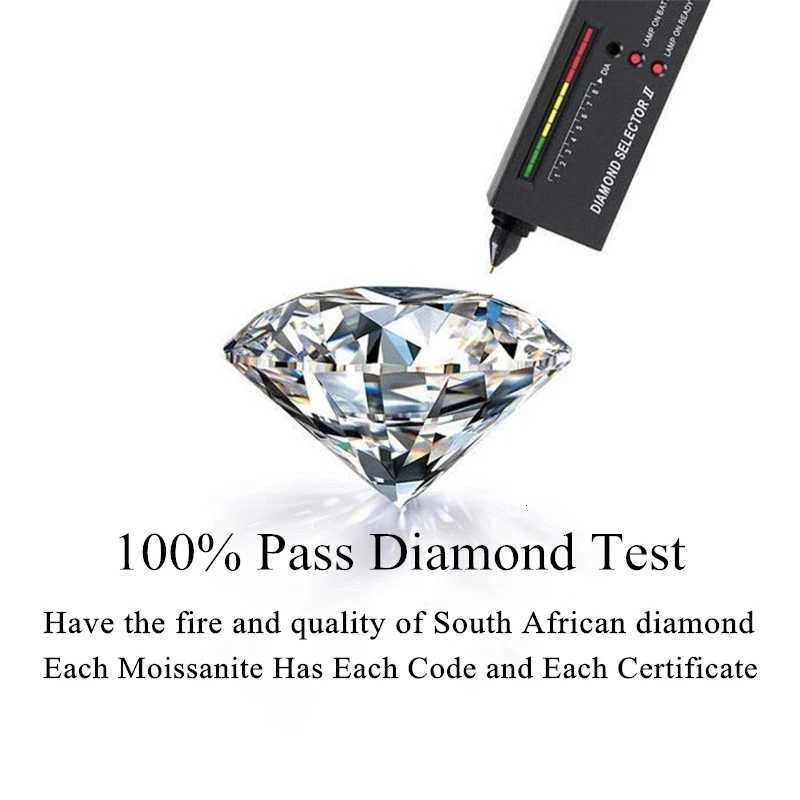 YUZBT 9K 10K White Gold Brilliant Cut 03 Carats Diamond Tester Past D Color Moissanite Engagement Ring Korean Style Jewelry H260320 - view 7