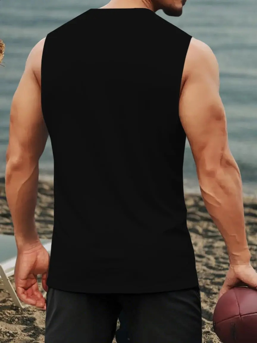 Mens Tank Tops Workout Sleeveless Shirts Summer Solid color Polyester Quick drying Tanks for Men summer Beach Sports TShirts y260312