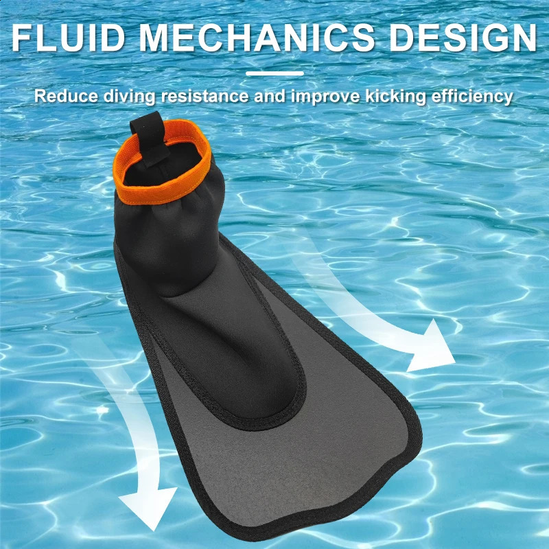 Ultra Light Foldable Swim Fins Adults Portable Travel Snorkel Quick Dry NonAbsorbent Fabric Flippers with Heel Strap 260312