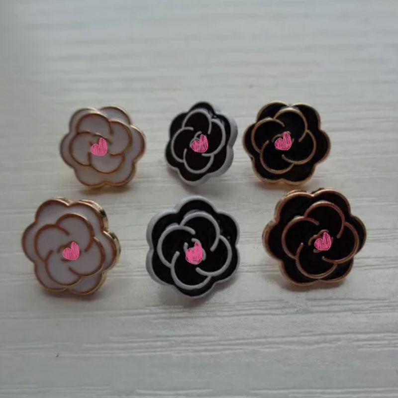 3pcs 12mm C brand luxury brand designer metal button golden bllack white sewing DIY dress clothing accessory replacement crafts Buttons DA17