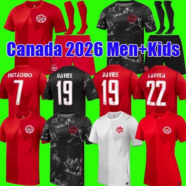 S-4XL Canada 2026 World Cup Home Away Kits DAVIES Soccer Jerseys DAVID EUSTAQUIO AHMED KONE LARYEA SHAFFELBURG Quick Dry sublimation football shirt maillot de foot