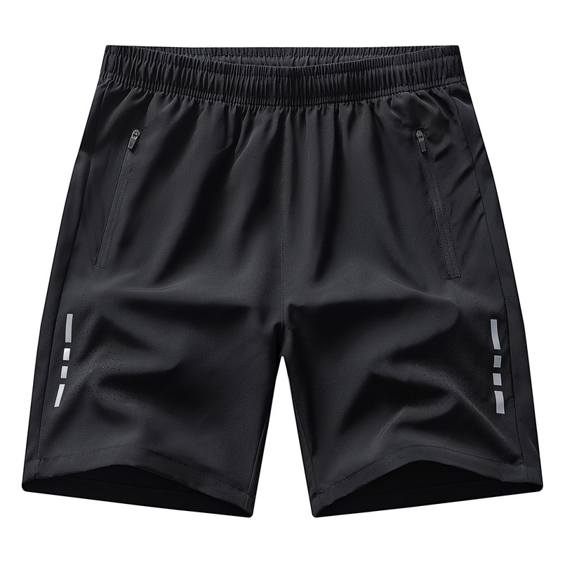 Men's summer thin ice silk shorts, large size, for sports and running, loose, breathable, quick-drying, casual half-length pants
