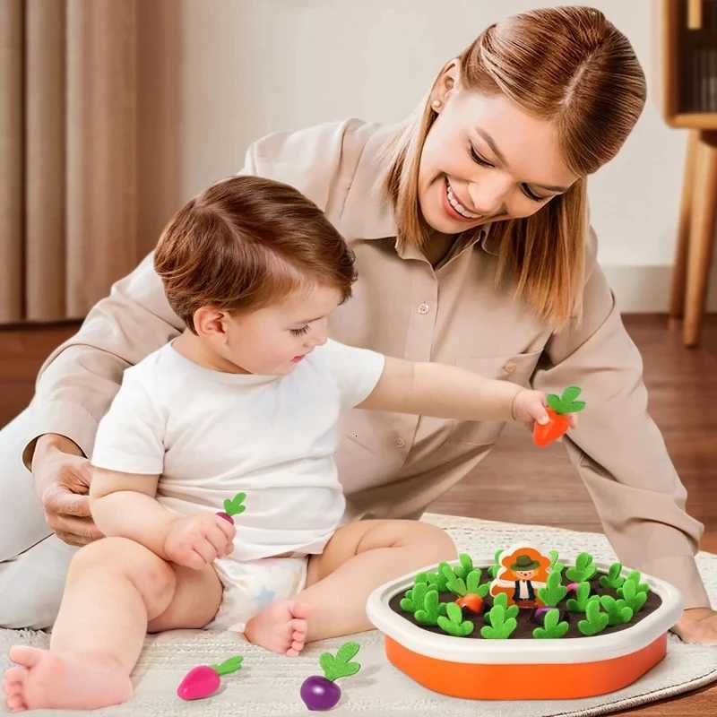 Baby Montessori Toys For Toddler Toys Educational Colorful Shape Toy Pull Carrot Set Counting Discouvery Toys For Kids Learning Y260319