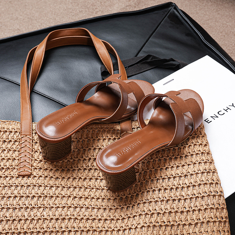 HZGUSIFU new Free delivery Slippers Casual comfortable simple women's slippers fashionable flat bottomed sandals