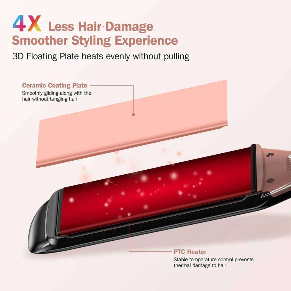 Professional Straightener Keratin Treatment Wide Plate 500F Flat Irons For Frizzy Hair Recovers Damage 110-240V 26Y0320