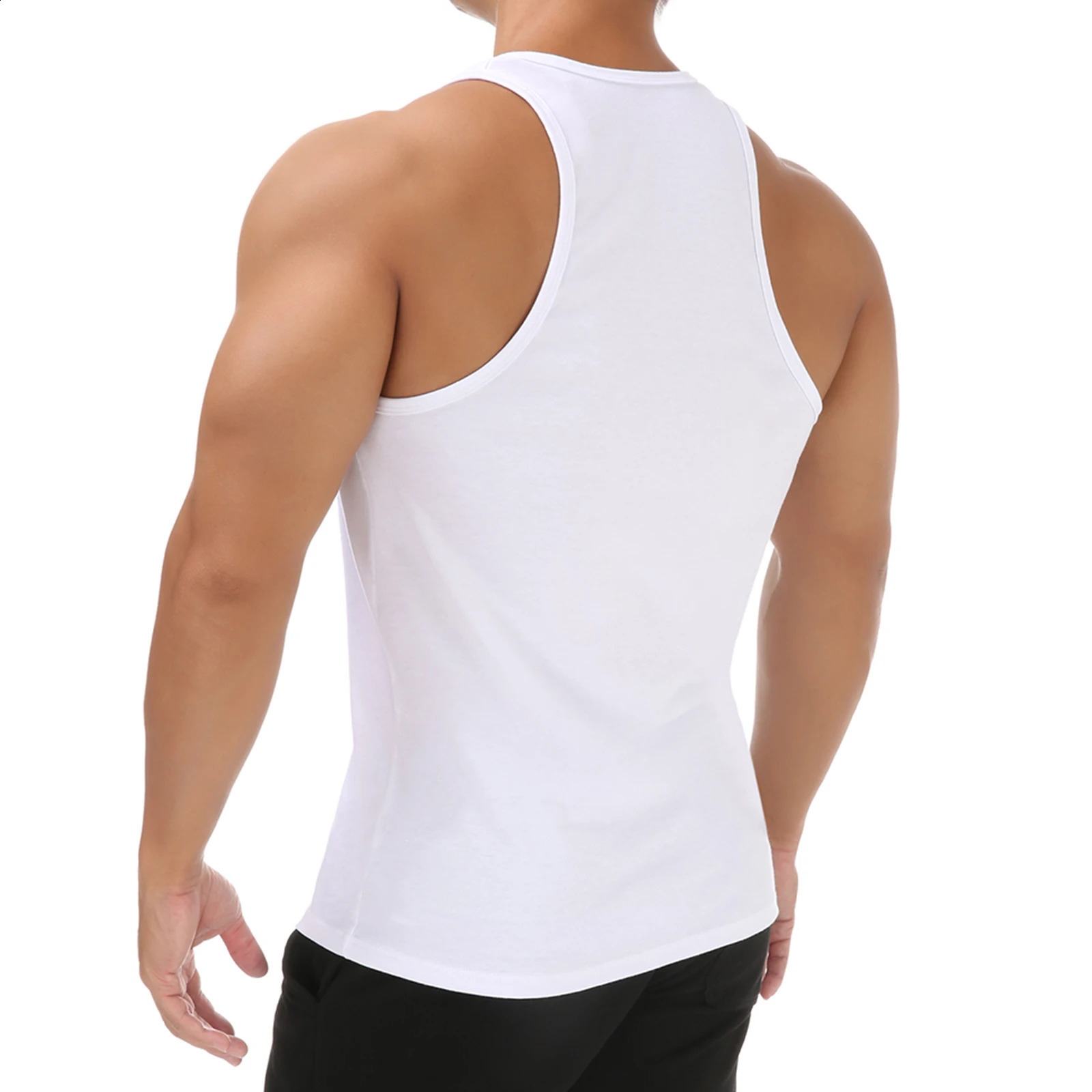 Casual Vest Mens Tank Top Man Deep Vneck Sexy Sleeveless Tops TShirt Muscle Workout Bodybuilding Singlet Dopamine Color 260320