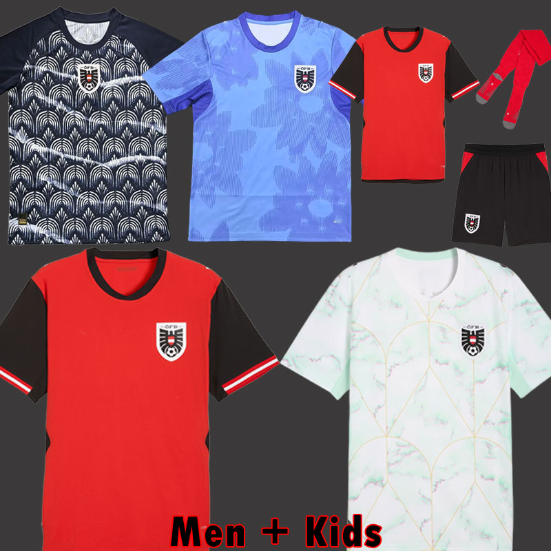 2026 World Cup Austria Soccer Jersey Soccer Gear Men Kids Sets Austria Kits DANSO POSCH XAVER SABITZER GRILLITSCH BAUMGARTNER ARNAUTOVIC WURMBRAND Football Shirt