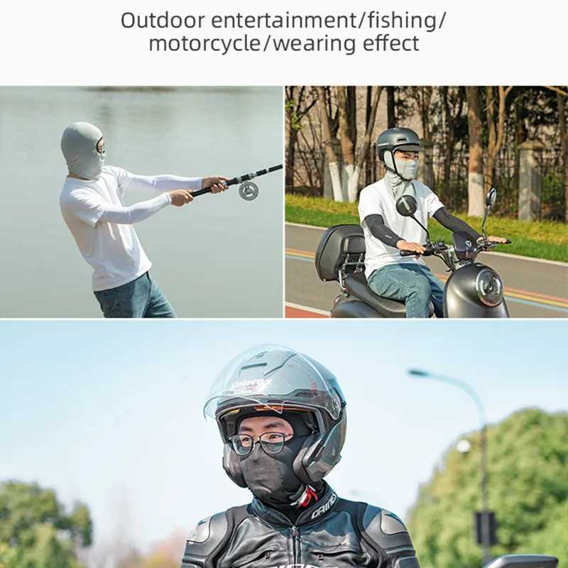 ROCKBROS Bike Mask Full Face Mask Summer Breathable Sun UV Protection Balaclava Glasses Hole Quick-Drying Tactical Balaclava M260320