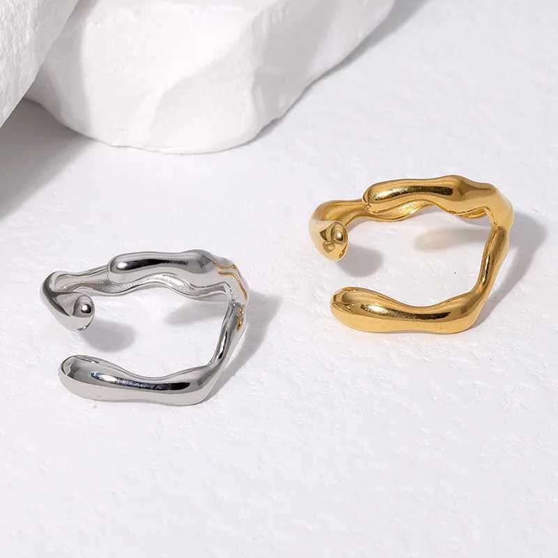 Simple Stainless Steel Adjustable Womens Ring Statement Jewelry for Women Designer Opening Finger Ring H260320 - view 5
