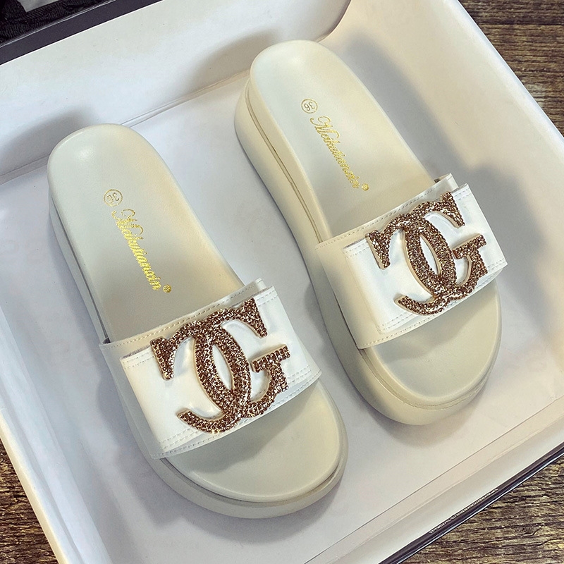 2026 New Summer Women's Genuine Leather Sandals Slippers Fashion Trendy INS Style Casual Thick Platform Beach Shoes