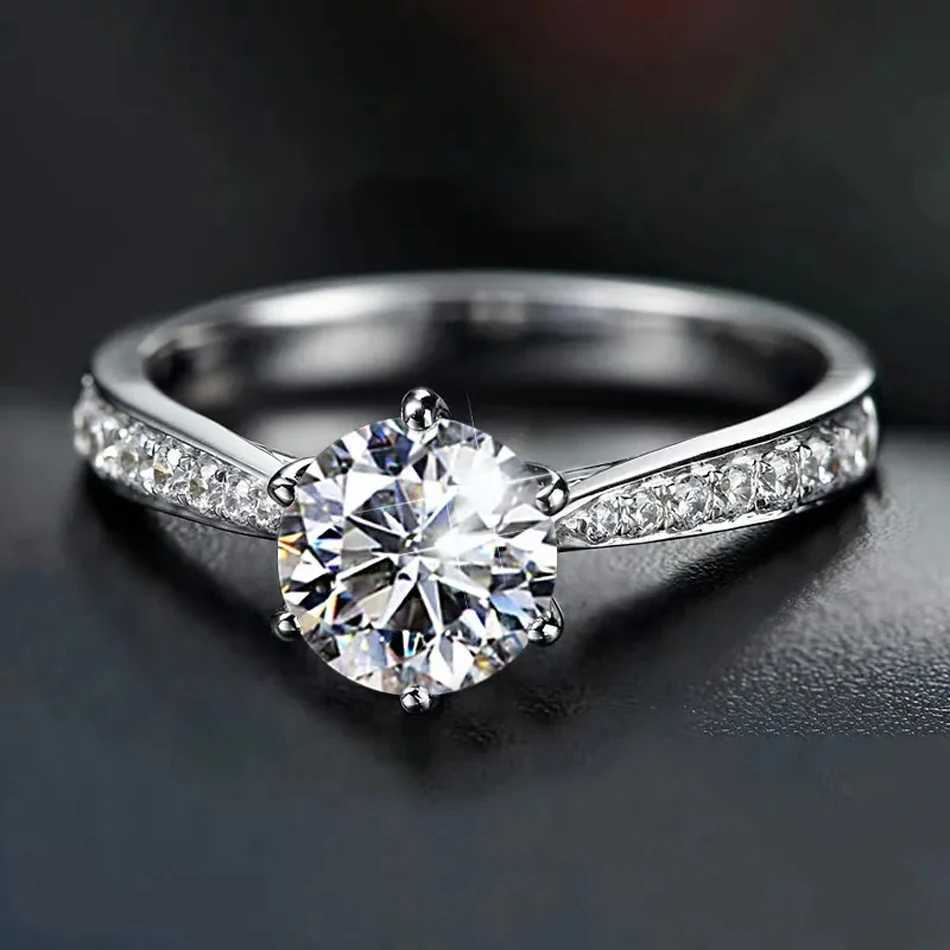 925 Sterling silver Luxury crystal diamond rings for woman Fashion Party Wedding Accessories Jewelry Christmas Gifts H260320 - view 3