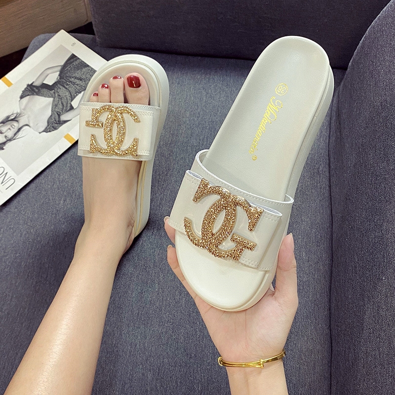 2026 New Summer Women's Genuine Leather Sandals Slippers Fashion Trendy INS Style Casual Thick Platform Beach Shoes