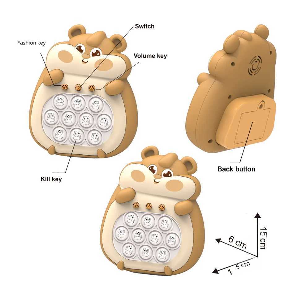 Upgraded Electronic Pop Light Fidget Toy for Children and Adults Quick Push Game Stress Relief Sensory Toy Gift Y260319