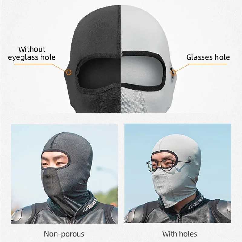 ROCKBROS Summer Cool Women Men Hat Anti-UV Full Face Mask Motorcycle Helmet Balaclava Ice Silk Breathable Dustproof Cycling M260320