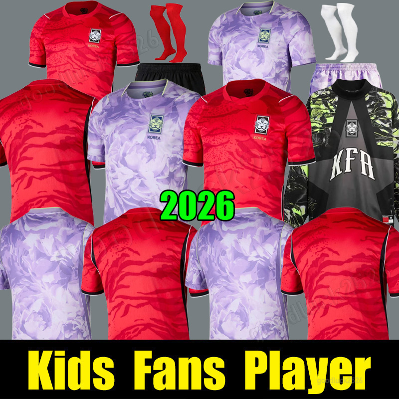 2026 World Cup South Korea soccer jerseys SON national team 26 27 H C HWANG HEECHAN KANGIN MINJAE football shirt men kids kit korea RED jersey Long Goalkeeper uniform
