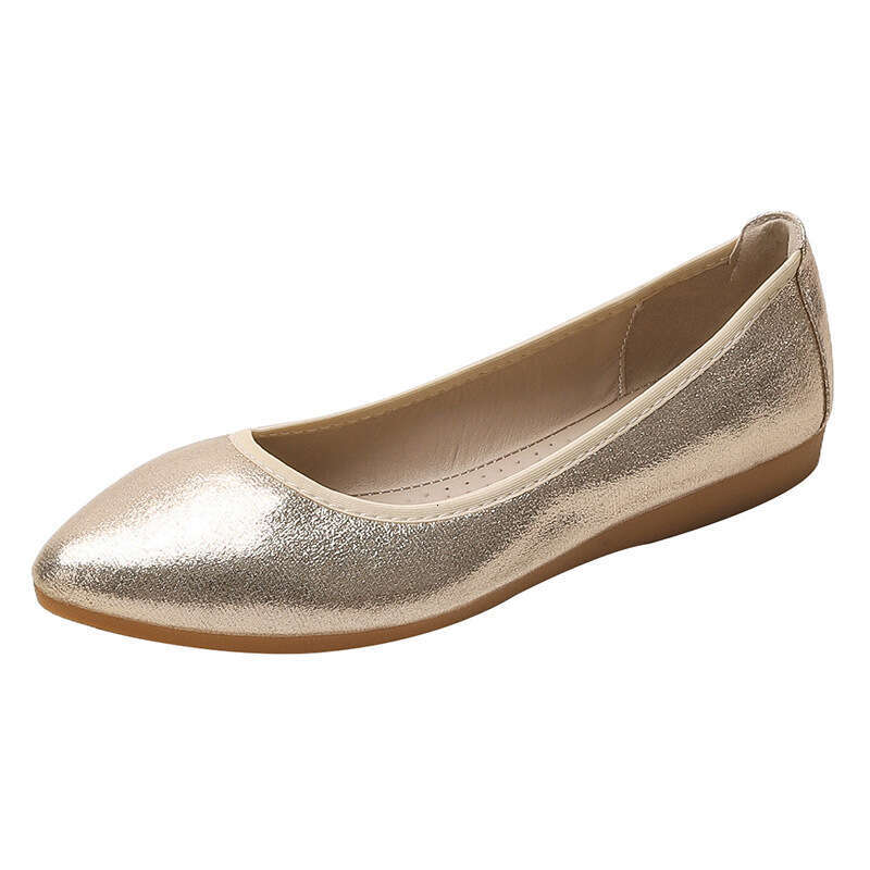 Free shipping Soft Sole Women's Breathable Lazy Flat Shoes Spring and Autumn Shallow Mouth Large luxury Size Suitable for Square Dancing
