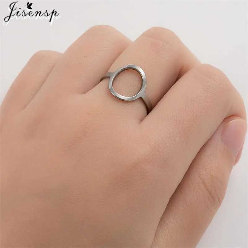 Trendy Stainless Steel Rings for Women Vintage Geometric Round Opening Adjustable Ring Stackable Midi Ringen New Jewelry 2025 H260320 - view 7