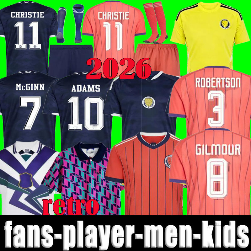 2026 scotland football shirt Soccer Jerseys 2025 2026 ROBERTSON McTominay McGREGOR SHANKLAND MCGREGOR Homemaillot de Foot men kids kits unifrom pink 150TH