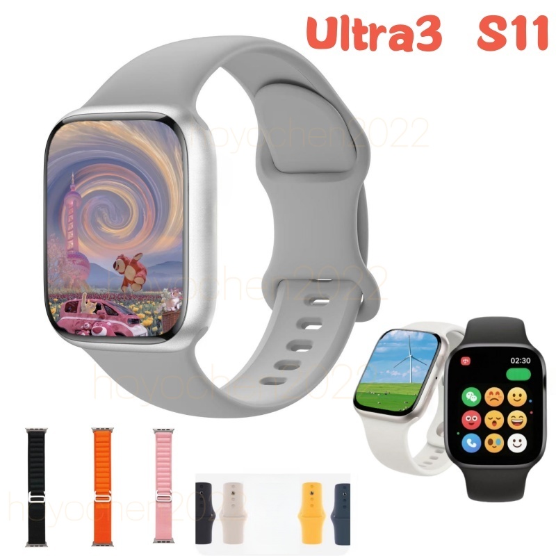 Smart Watch Ultra 3 S11 Watch applewatch series 10 Touch Screen Sport Watch Wireless Charging With 49mm 46mm Strap