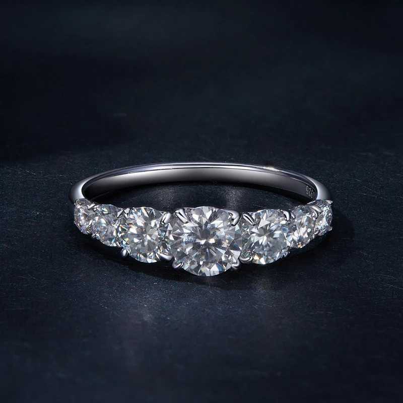 Bamoer U Moissanite Ring 925 Sterling Silver Unique 7 Moissanite Design Rings Women Fine Jewelry D Color VVS1 H260320 - view 4