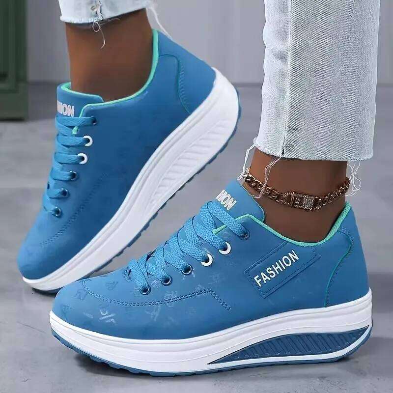 Woman's Casual Leather Swing Shoes Ladies Moccasins Breathable Women Platform Sneakers Zapatos Mujer 26Y0320