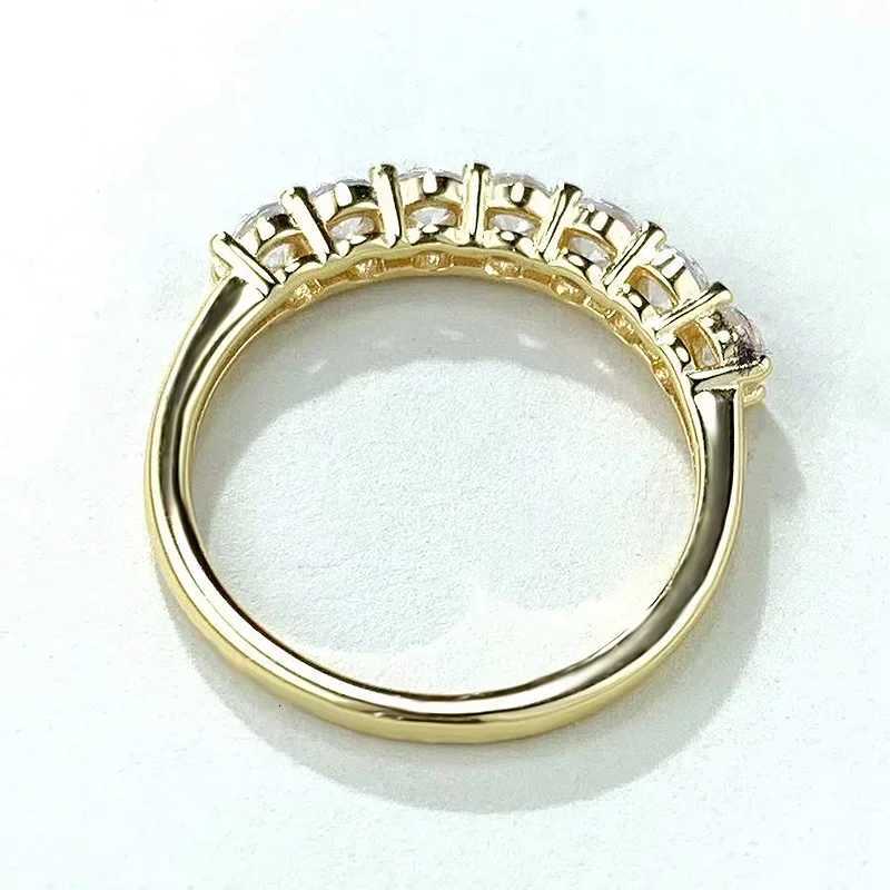 18K Gold Eternity Lab Diamond Ring Real 925 Sterling Silver Party Wedding Band Rings for Women Bridal Engagement Jewelry H260320 - view 5