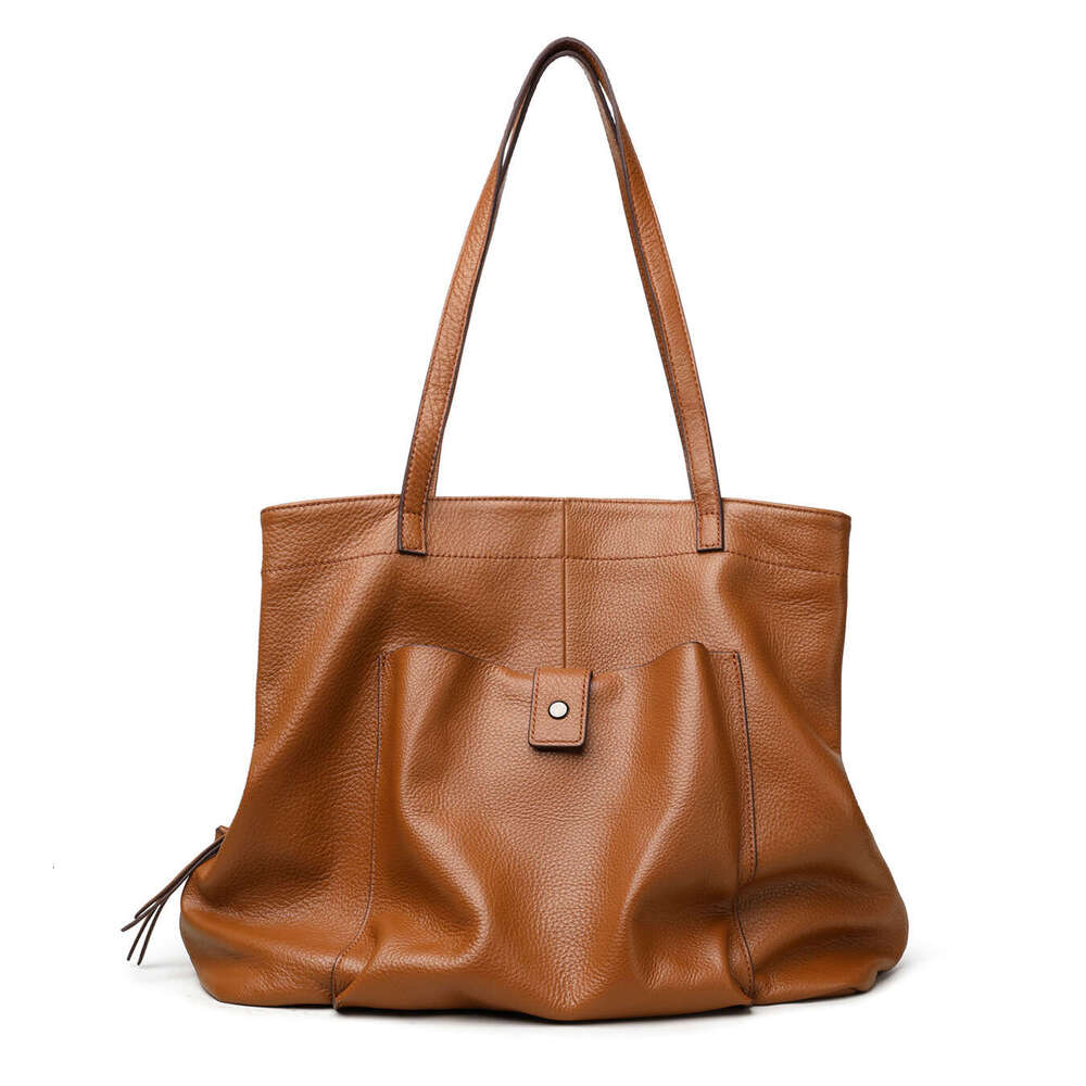 New High-End Genuine Leather Underarm Bag for Women, Large Capacity Luxury Hobo Tote Shoulder Bag, Fashion Ladies Handbag for Autumn and Winter SENYY