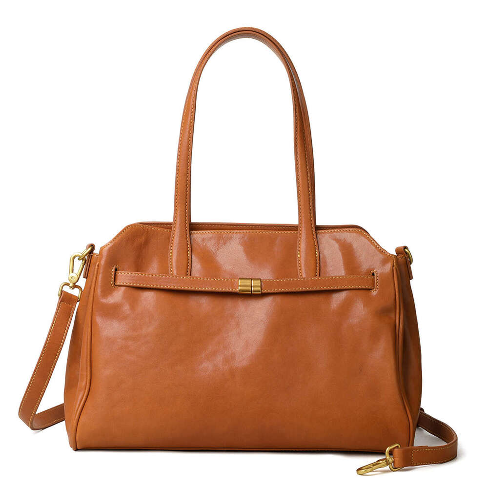 Fashion High-End Women Leather Bag, Trendy Tote Shoulder Handbag, Soft Cowhide Large Capacity Bag, Stylish Lady Purse SENYY