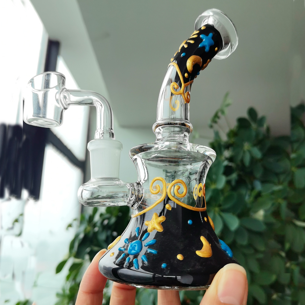 small beaker bong hookahs mini oil Hookahs thick glass water bongs smoking water pipes bubbler With 14mm
