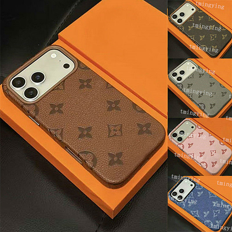17 Pro Max Phone Case Designer iPhone Case Luxury Wallet Card Holder Pocket for Apple iPhone 16 Pro Max 15 14 13 ProMax 17 Cases Card package Cover iPhone17 Case with box