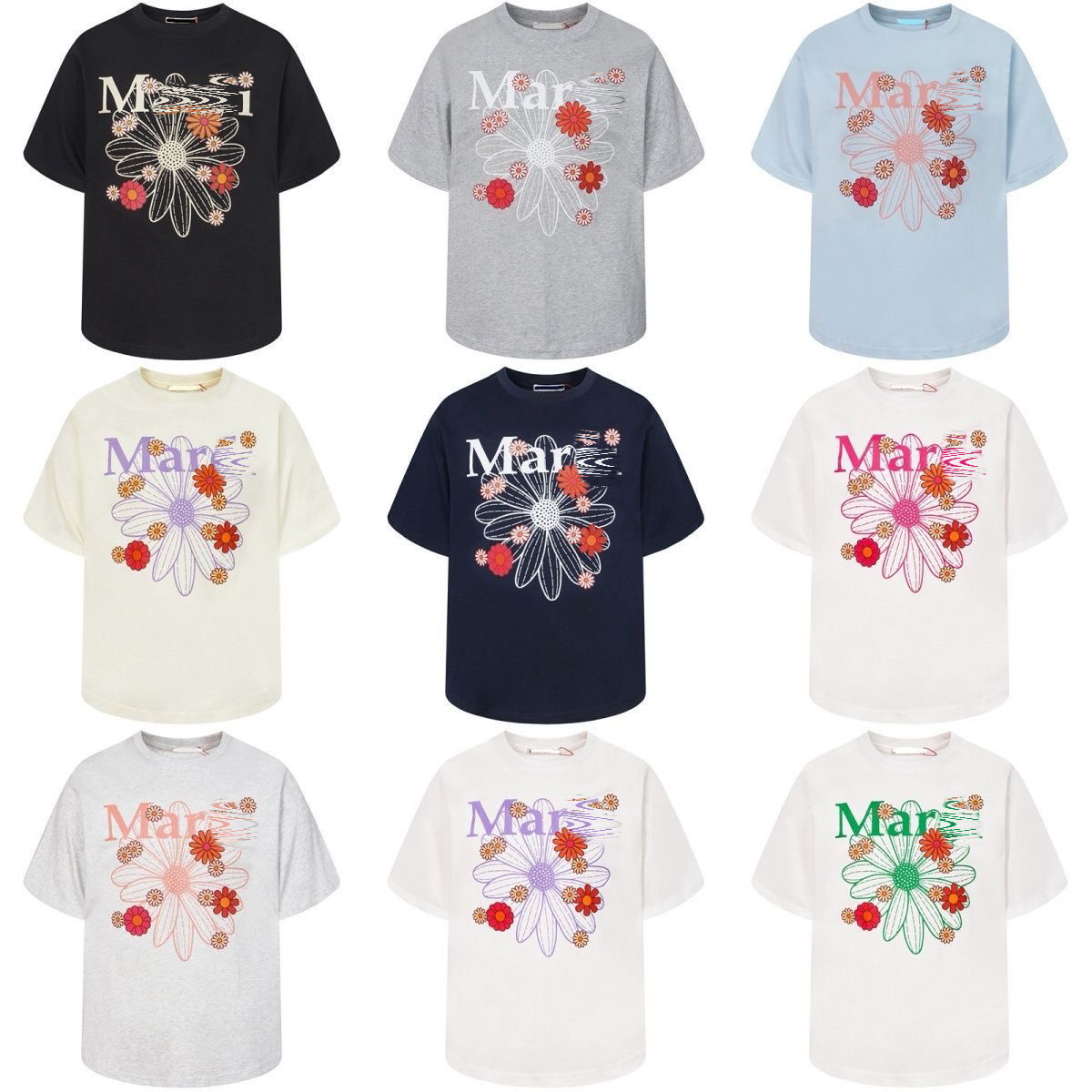 Mardishirts Women Mens T Shirt Tops Daisy Designer Clothes Women Men T Shirts Summer Spring Loose Cotton Breathable T-Shirt Womens Star Street Classic Print Top Tee us