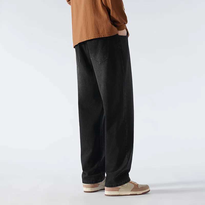 Lengthed 115 110cm Tall Mens Jean Straight Leg Elastic Waist Denim Pants Male Extra Long Length 190 Cm 200cm Slim Thin Teenager D260320